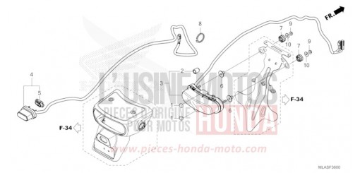 TAILLIGHT/LICENSE LIGHT CMX1100AS de 2025